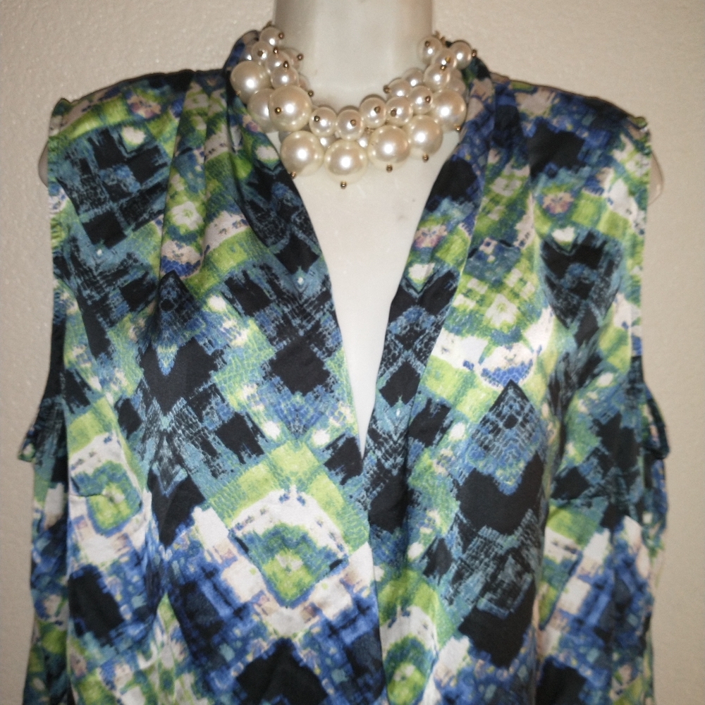Como Multi Colored Blouse size 1X - Picture 5 of 9